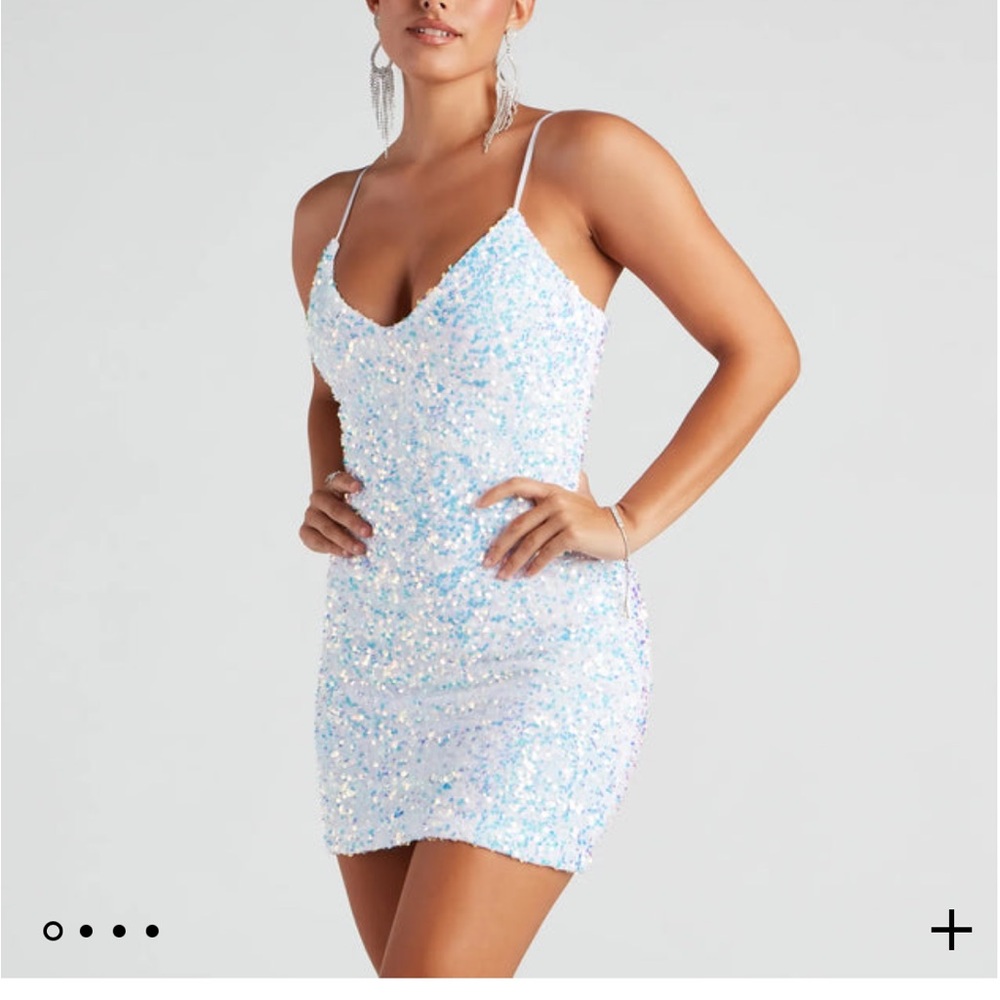 Windsor Kathy Iridescent Sequin Mini Dress